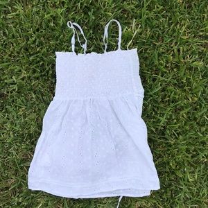 White crochet tank top